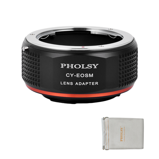 PHOLSY Lens Mount Adapter Manual Focus Compatible with Yashica Contax CY Mount Lens to Canon EOS M (EF-M) Mount Camera Body