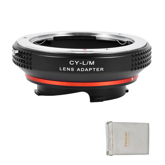 PHOLSY Lens Mount Adapter Manual Focus Compatible with Yashica Contax CY Mount Lens to Leica M Mount Camera Body