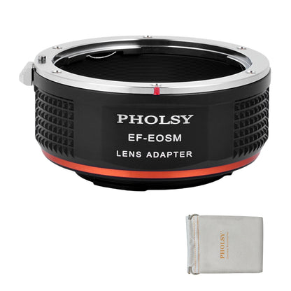 PHOLSY Lens Mount Adapter Manual Focus Compatible with Canon EF (EF-S) Mount Lens to Canon EOS M (EF-M) Mount Camera Body