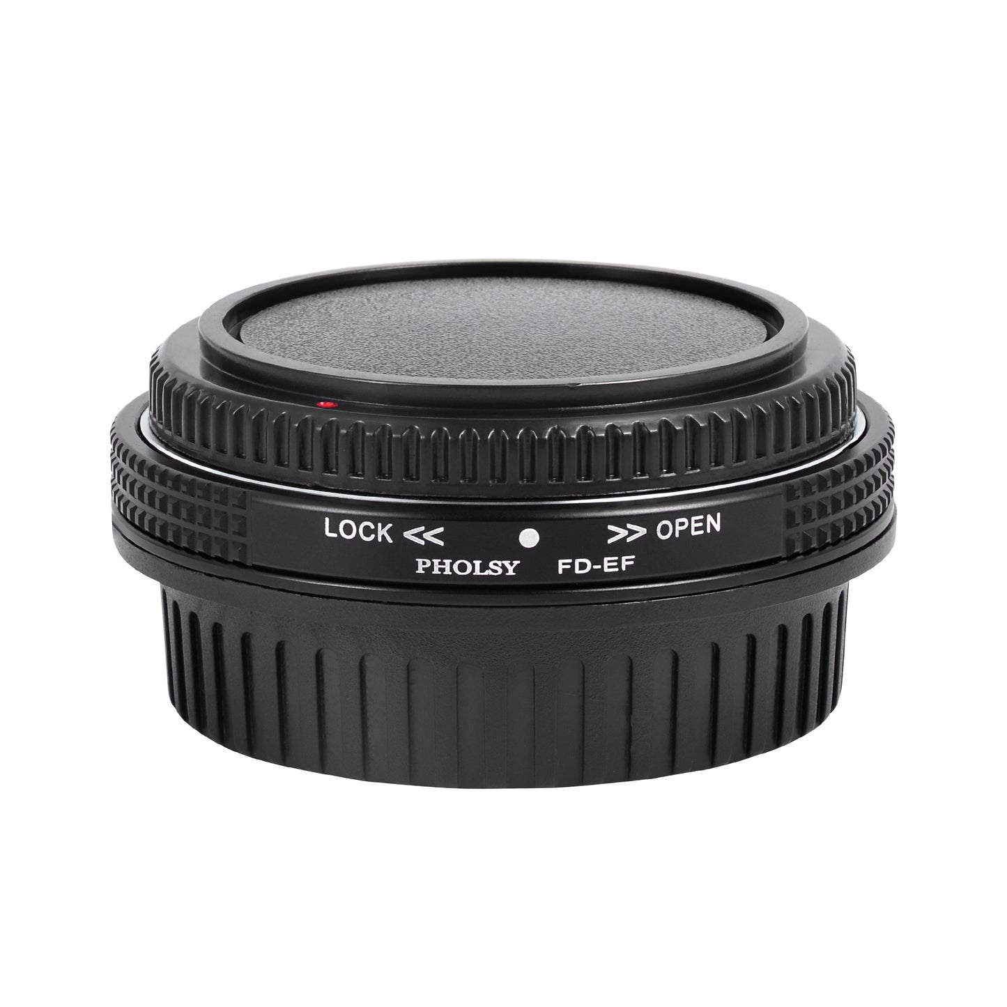 PHOLSY Lens Mount Adapter Manual Focus with Optical Glass and Cap Compatible with Canon FD FL Mount Lens to Canon EOS EF Mount Camera Body