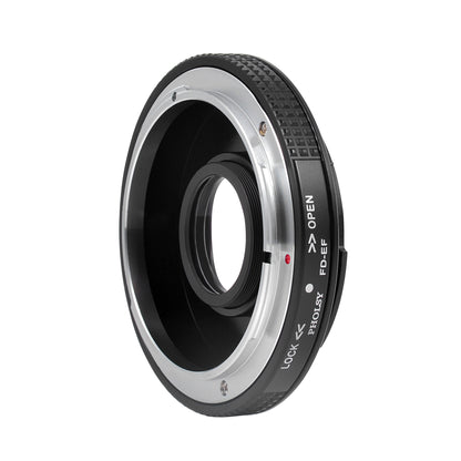 PHOLSY Lens Mount Adapter Manual Focus with Optical Glass and Cap Compatible with Canon FD FL Mount Lens to Canon EOS EF Mount Camera Body