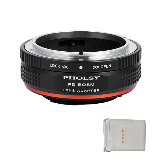 PHOLSY Lens Mount Adapter Manual Focus Compatible with Canon FD FL Mount Lens to Canon EOS M (EF-M) Mount Camera Body