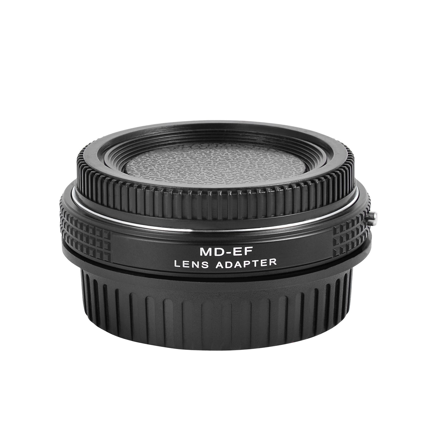 PHOLSY Lens Mount Adapter Manual Focus with Optical Glass and Cap Compatible with Minolta MD MC Mount Lens to Canon EOS EF Mount Camera Body