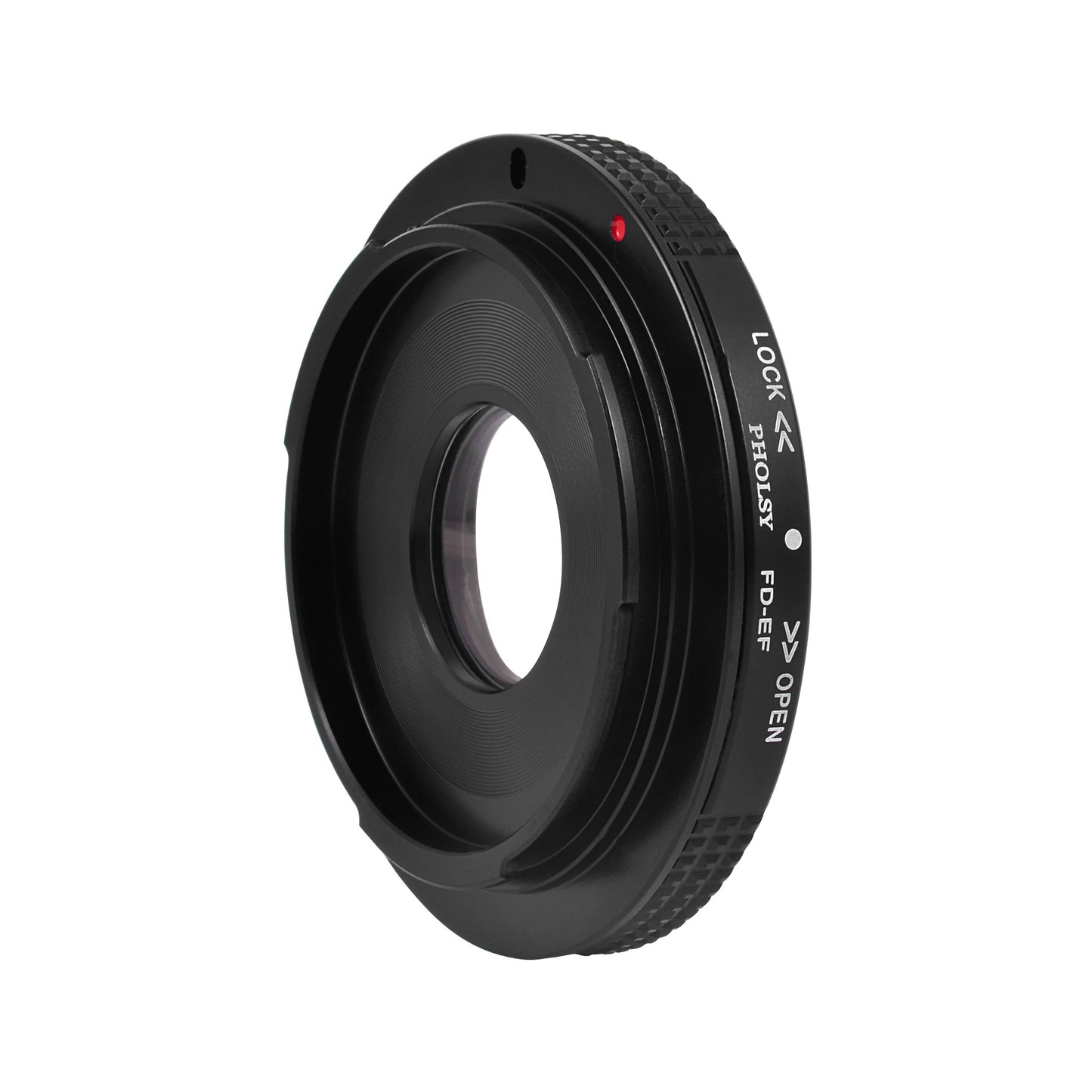 PHOLSY Lens Mount Adapter Manual Focus with Optical Glass and Cap Compatible with Canon FD FL Mount Lens to Canon EOS EF Mount Camera Body