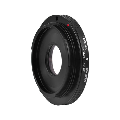 PHOLSY Lens Mount Adapter Manual Focus with Optical Glass and Cap Compatible with Canon FD FL Mount Lens to Canon EOS EF Mount Camera Body