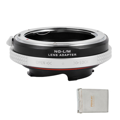 PHOLSY Lens Mount Adapter Manual Focus Compatible with Nikon F (G) Mount Lens to Leica M Mount Camera Body