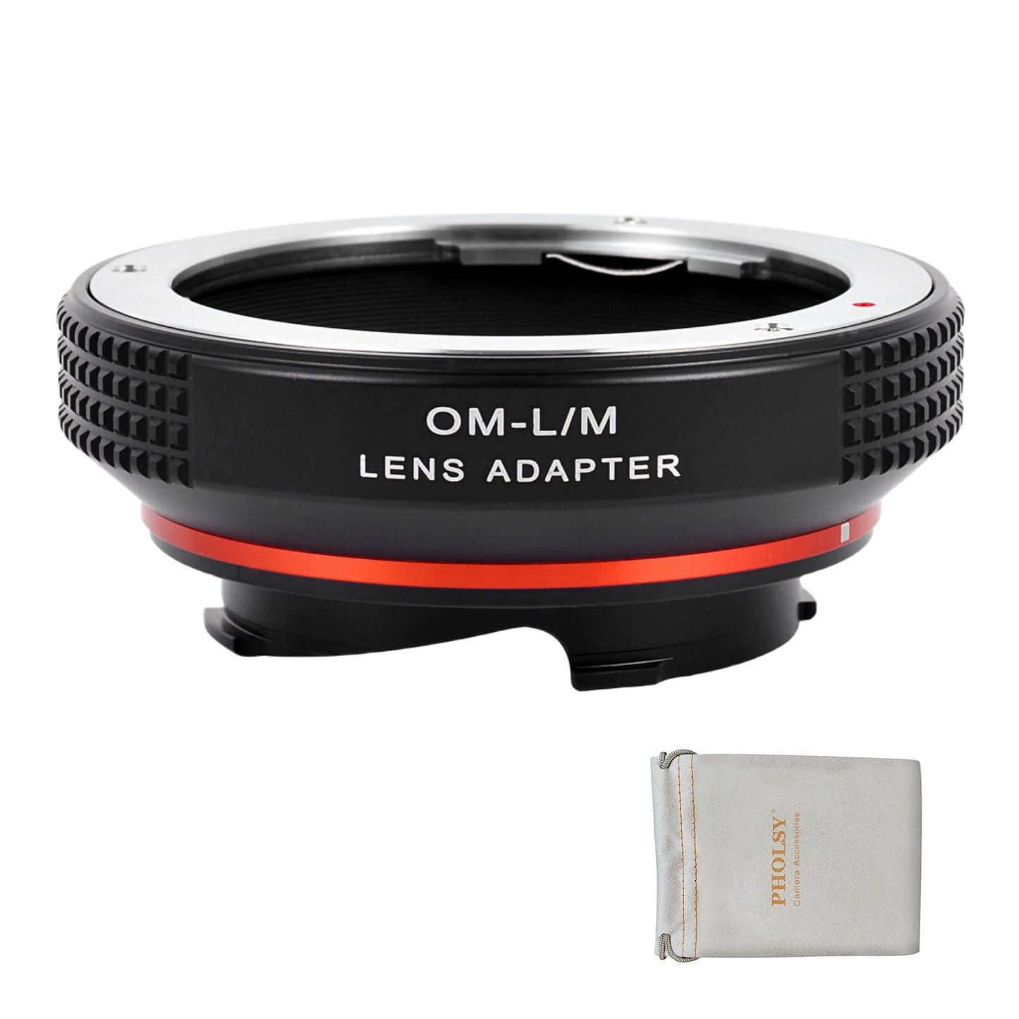 PHOLSY Lens Mount Adapter Manual Focus Compatible with Olympus OM Mount Lens to Leica M Mount Camera Body